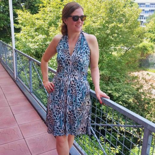 Slinky Mischgewebe hochelastisch Zurita Neckholde Kleid - 4