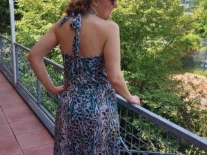 Slinky Mischgewebe hochelastisch Zurita Neckholde Kleid - 4