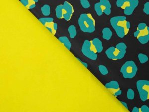 Softshell, Farbklekse Petrol Gelb Schwarz – Bild 3