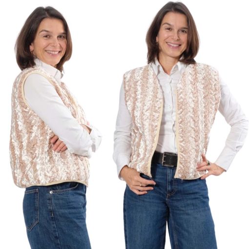 Schnittmuster Weste Fritzi Fell beige