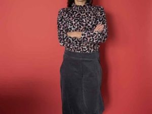 Schnittmuster Hose Carolina Cord Grau - 1