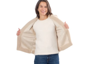 Schnittmuster Weste Dilara beige Teddy Waschleder