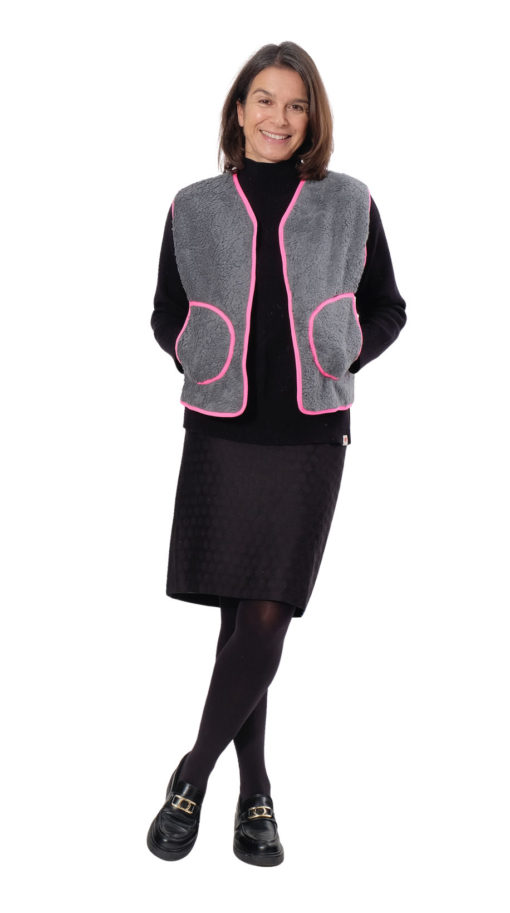 Schnittmuster Weste nafia Teddy Grau