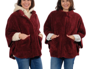 Poncho Elif Schnittmuster Double Face Leder