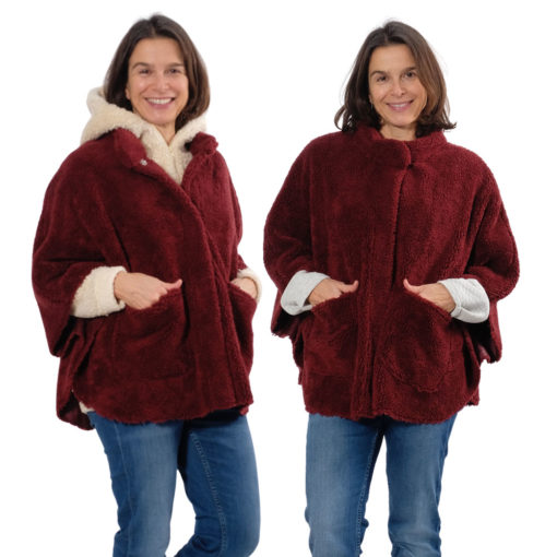 Poncho Elif Schnittmuster Double Face Leder