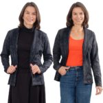 Schnittmuster Blazer Schalkragen Jesenia strickstoff Schwarz