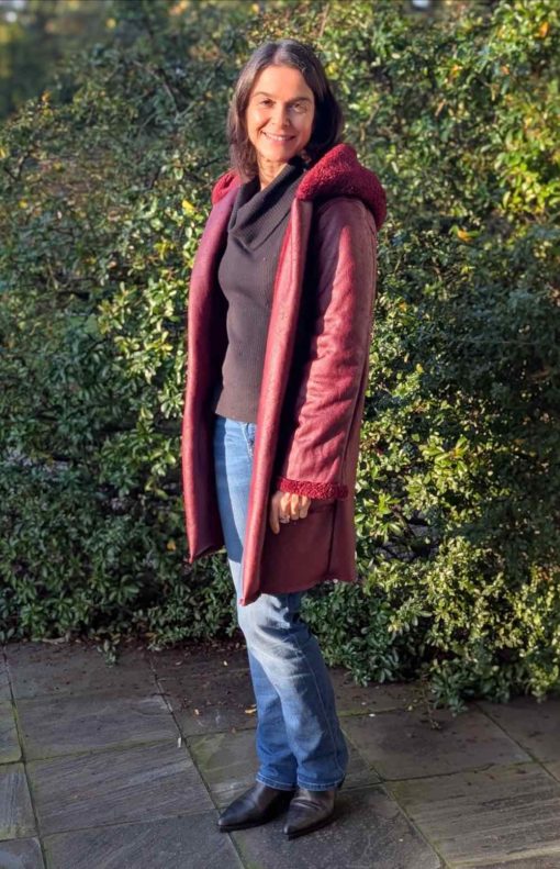 Double Face Teddystoff Bordeaux Tatjana - 1