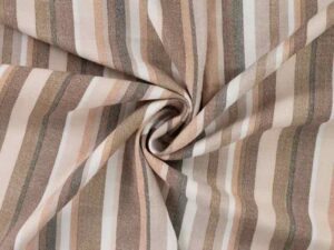 Viskosestoff - Retro Streifen Beige Ecru Taupe