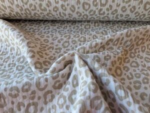 Gauze, Musselin - Leo Musterung Beige – Bild 2