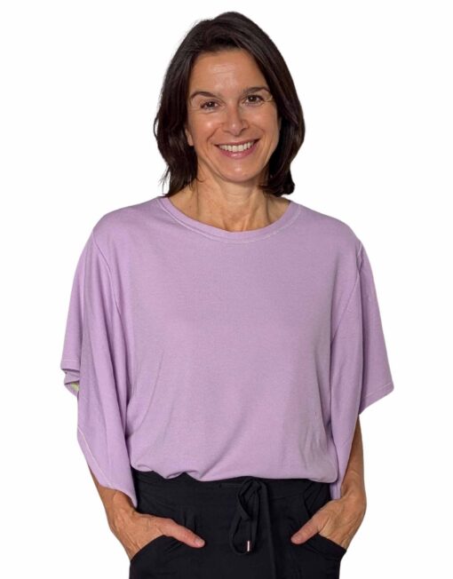 Schnittmuster Idun Flieder Viskose Strick Jersey