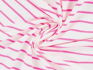 French Terry, Sommersweat, Streifen Neon Pink – Bild 3
