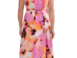 Stoffpaket Kleid Alisha mit Papierschnittmuster Viskose Crepe Blumen – Bild 3