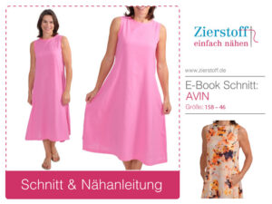 Kleid mit Teilungsnähten und Taschen "AVIN", Gr. 158 – Damengr. 46 [Digital]