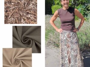 Stoffpaket Rock Dua Schlangenmotiv mit passendem Viskosejersey