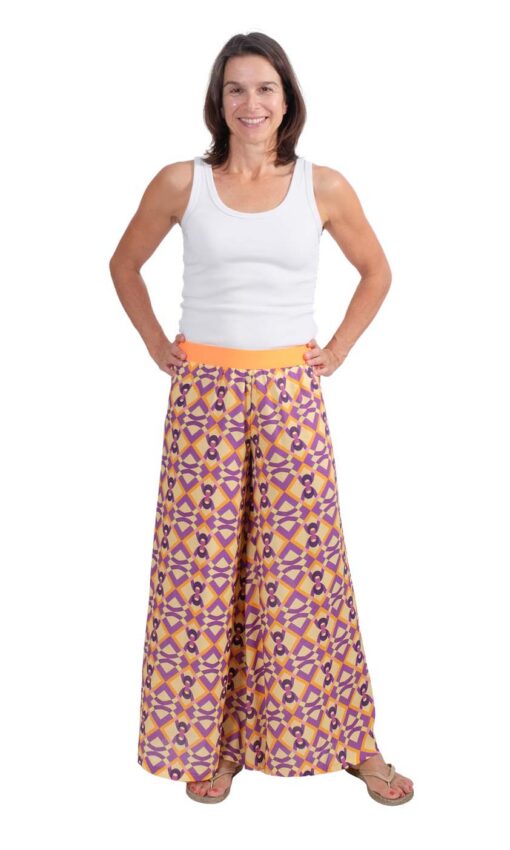 Schnittmuster Hose Sory Viskose Retro Lila