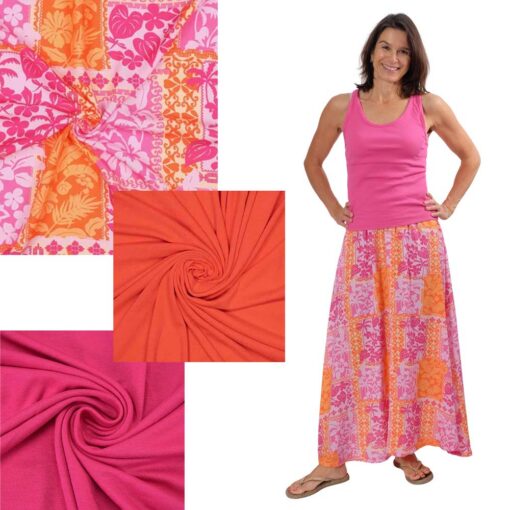 Stoffpaket orange koralle