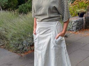 Elastischer Feincord, Kit / Stein – Bild 13