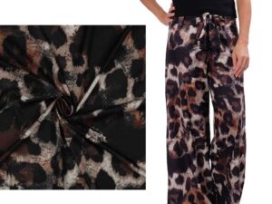 Nähpaket Carolina und Bella - Polyester Stretch, Animal Muster inkl. Schnittmuster auf Papier