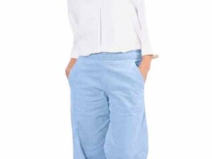Elastischer Feincord, Taubenblau – Bild 6