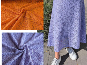 Spitzenstoff Meterware - Lila und Orange