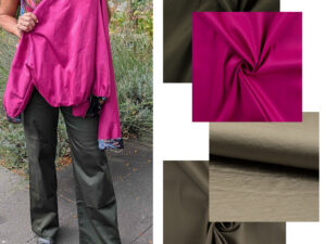 Stoffpaket 2 Meter Baumwolle Satin Stretch