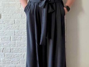 2,50 Meter Mischgewebe Crepe Stoff inkl. Papierschnittmuster Hose Leslie – Bild 13