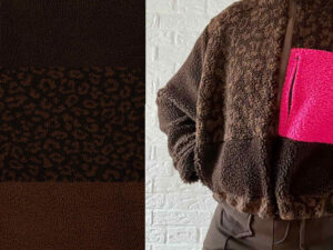 2 Meter Stoffpaket Teddy Braun - inkl. Papierschnittmuster Tosha
